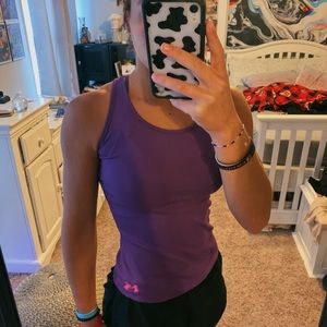 under armour purple tank top